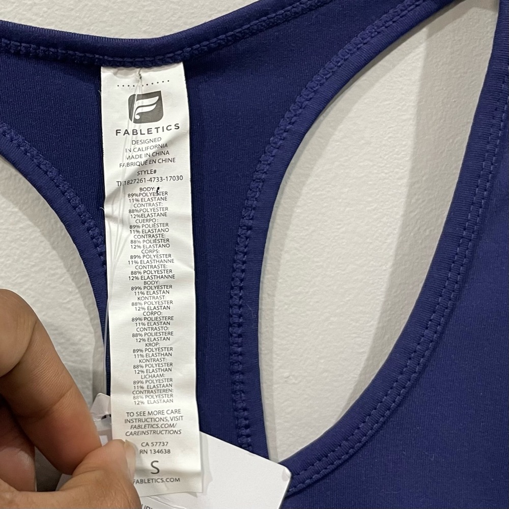 NWT Fabletics Ruched Athletic Tank Top - Picture 6 of 8